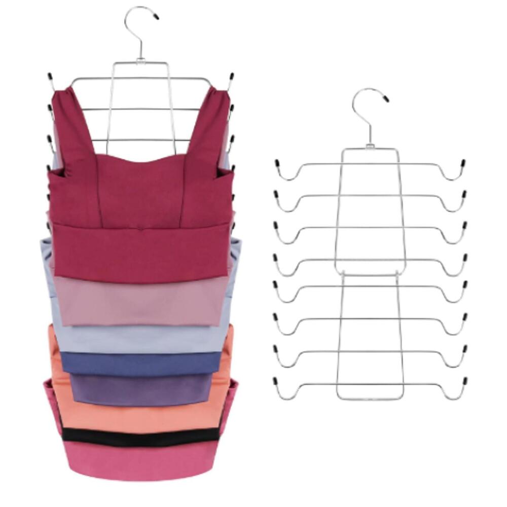 Bra & Tank Top Organizer - 8-Tier Space-Saving Hanger (3 pack)